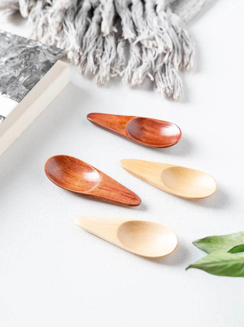 Mini Creative Tea Spoon Short Handled Small Wooden Spoon Coffee Spoon Spice Spoon Salt Spoon Milk Powder Spoon Wholesale