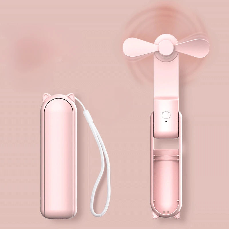 Portable Handheld Fan Mini Handheld Fan with USB Rechargeable and Adjustable Speed Suitable for Indoor and Outdoor Use