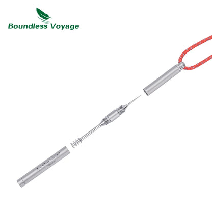 Boundless Voyage Portable Titanium Toothpicks Holder Ear Wax Removal Personal Care Tools Outdoor Multifunctional Tools Ti9008O