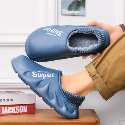 Plus Size 4849 Winter Men Slippers Warm Fur Home Slippers for Men Fashion Plush House Cotton Shoes Womens Wear Slides New