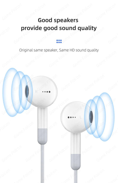 Type C Wired Headphone For Iphone 15 Pro Max Xiaomi Mi Lite 3.5MM Earphone For Samsung Huawei Redmi Phone Ipad Earbud Headset