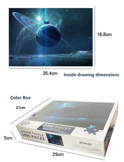 1000 Pieces Puzzle for Adult Planet Series Difficulty Decompression Games Educational Toys Christmas Gift Decorative Painting
