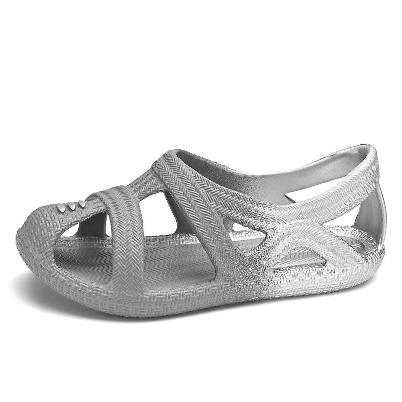 Sandalias Hombre Verano Sandals Men's New Summer Non-Slip Anti-Odor Hollow Breathable Outdoor Casual Flat Beach Shoes