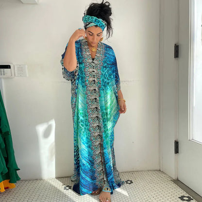 Women Boho Clothing Bohemian Cover-ups Bikinis Maxi Dresses Beach Outfits Kaftans Swimwear