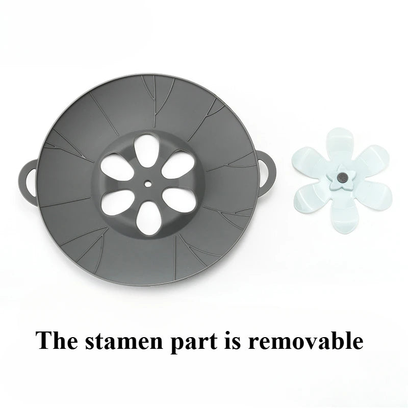 Silicone pattern anti-spill lid, silicone fresh-keeping lid, rotatable lid, kitchen gadgets