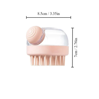 Shampoo Comb Brush Liquid-Infused Hair Brush Head Cleaning Massager Pet Bathing Scalp Massager Multi-functional Body Scrub Brush