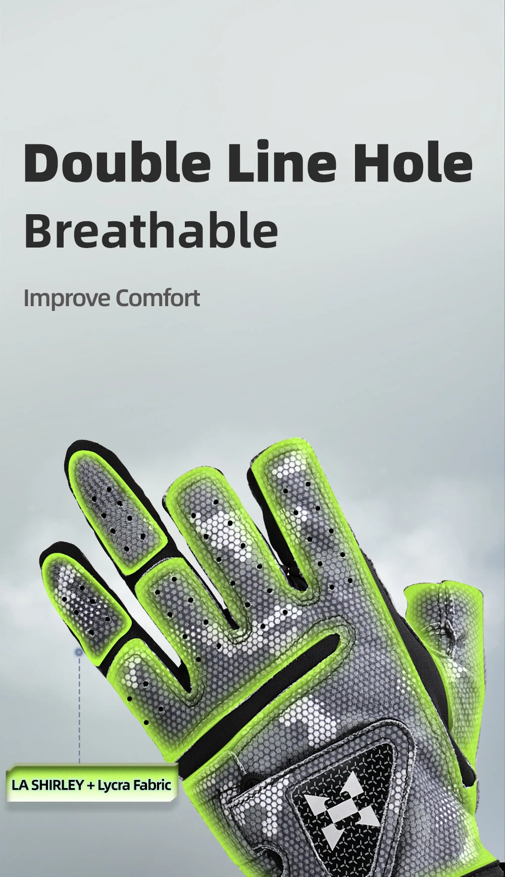 HISTAR Antislippery LA SHIRLEY Fabric Silicone Anti- slippery Strip Abrasion Resistance Multi-Functional Fishing Glove