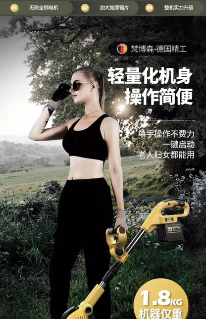 Electric lawn mower Small household lawn Lithium battery rechargeable  mower High power lawn mower