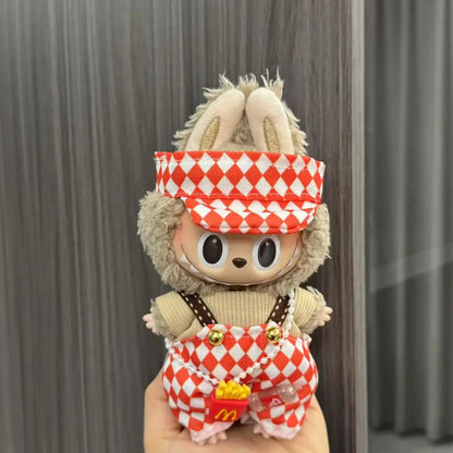 Labubu Doll Costume Set 15-17cm Cartoon Cute Dressing Up, Climbing Clothes Skirt Labubu Costume Accessories Replacement Props