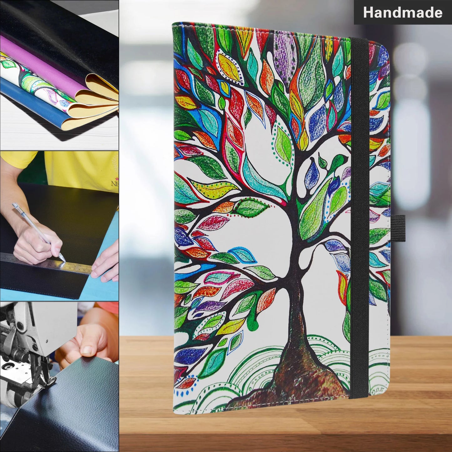 Tablet Case For 10.4" TCL TAB 10 Gen 2 / TECLAST T40Air  Folding Stand PU Leather Cover with Elastic Closure