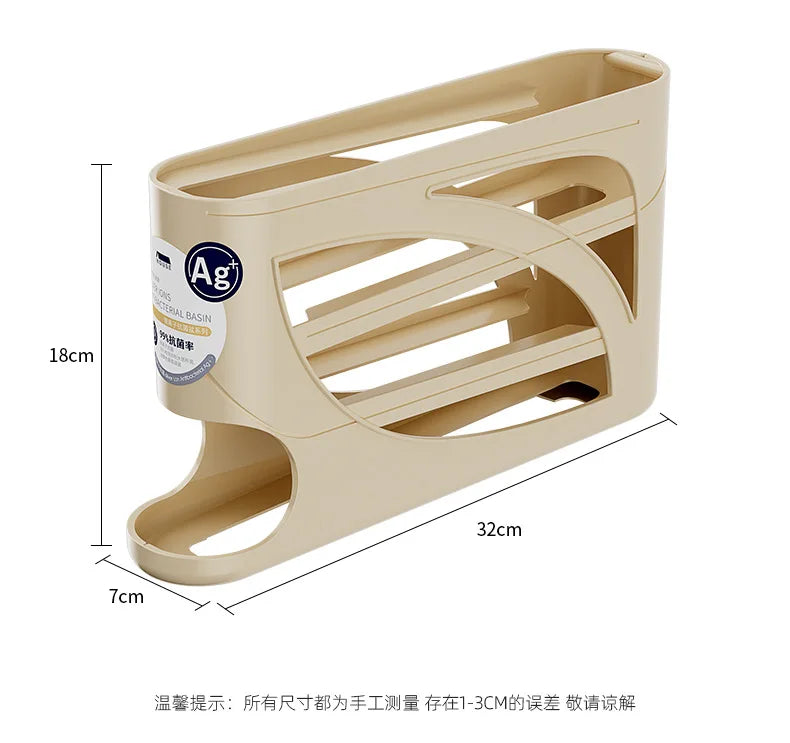 Large Capacity 30 Eggs Holder for Fridge Auto Rolling Egg Organizer, Space-Saving, 4 Tiers Fridge Egg Rack Eggs Dispenser