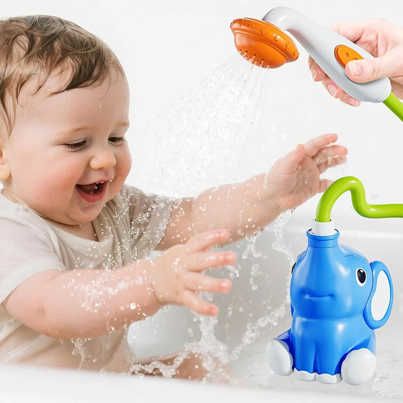 2025 new Baby Bath Shower Head Toys for Kids Ages 2-4 Bath Toys for Infants with Elephant Water Pump for Kids 3-5 Kids Bath Toys