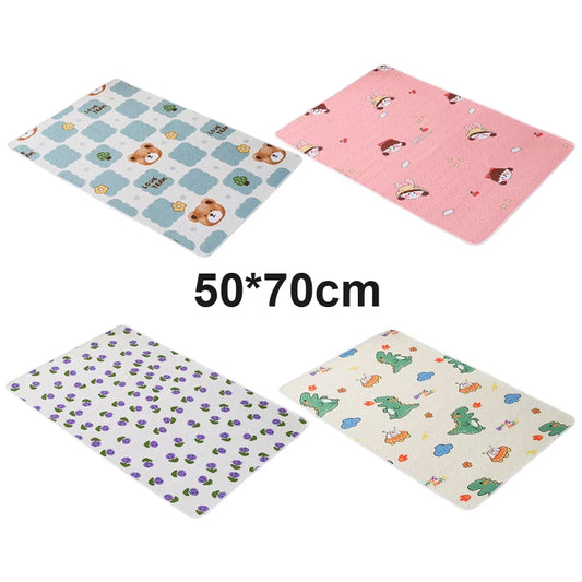 Waterproof Newborn Changing Mat Bear Baby Changing Pad for Crib Stroller Portable Infant Toddler Baby Diaper Changer 50*70cm