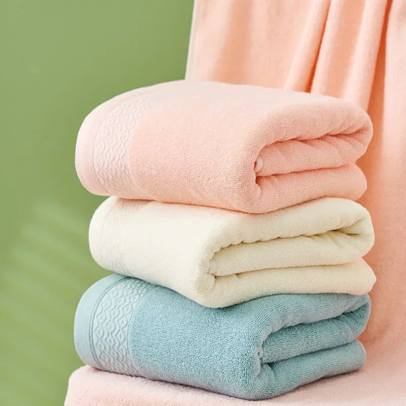 Bath Towel Pure Cotton Household Bath Towel Absorbent Cotton Bath Towel Hotel Gift Large Towel Towels Bathroom  Beach Towel