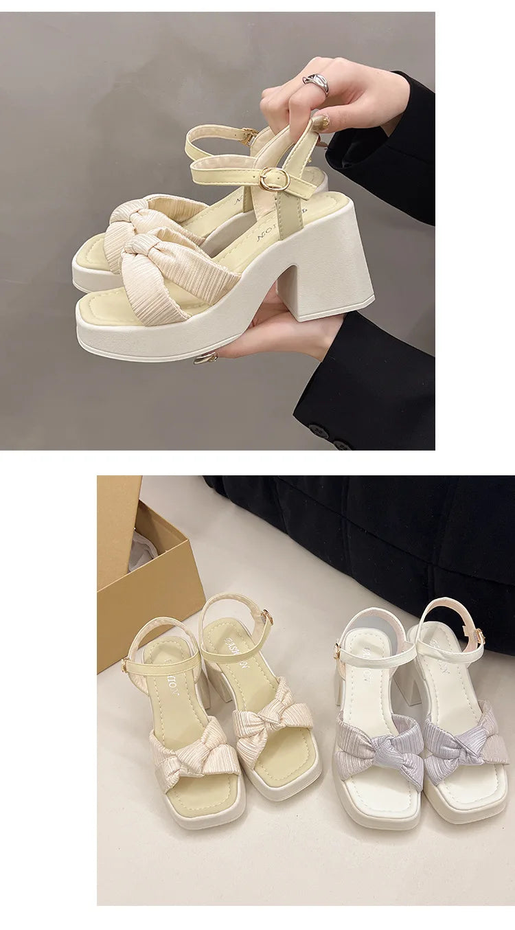 Women Platform Sandals Summer Ladies Wedge Platform High Heels Fashion Elegant New Women Causal Beach Sandals Versatile Open-toe