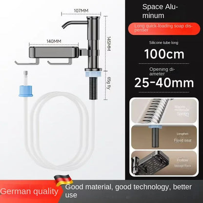 Kitchen sink soap dispenser sink detergent press household washing basin soap extension tube detergent pressurizer