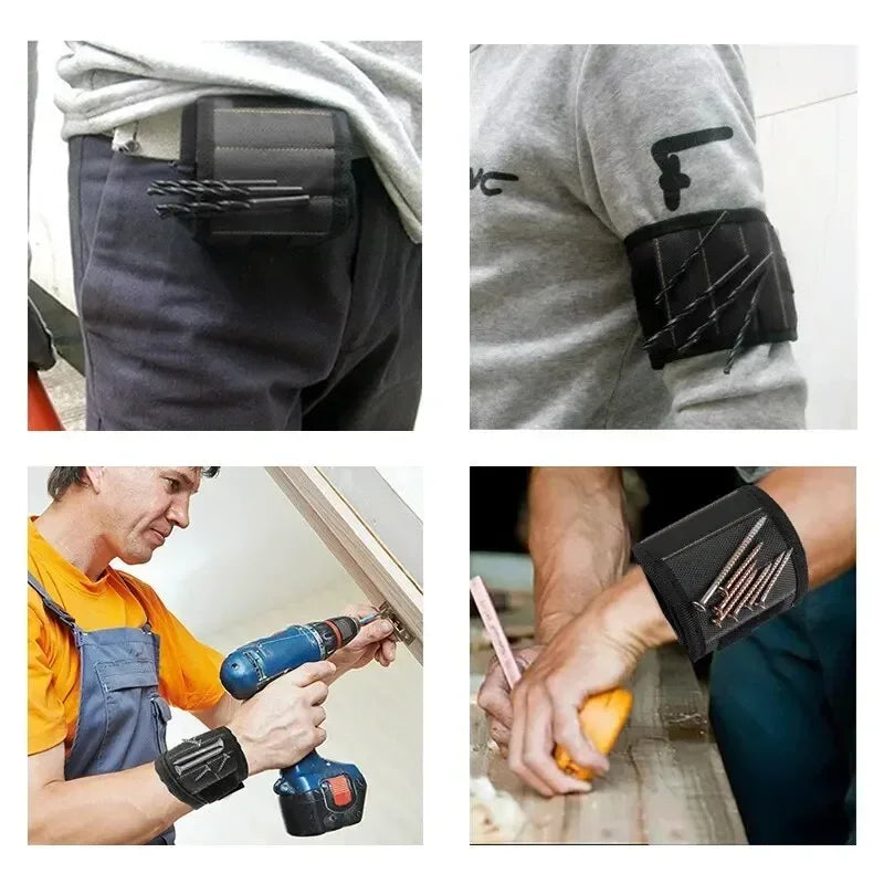 ZEXEF Magnetic Wristband for Holding Screws Nails Drilling Bits Wrist Tool Holder Belts with Strong Magnets Cool Gadgets