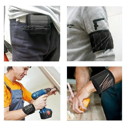 ZEXEF Magnetic Wristband for Holding Screws Nails Drilling Bits Wrist Tool Holder Belts with Strong Magnets Cool Gadgets