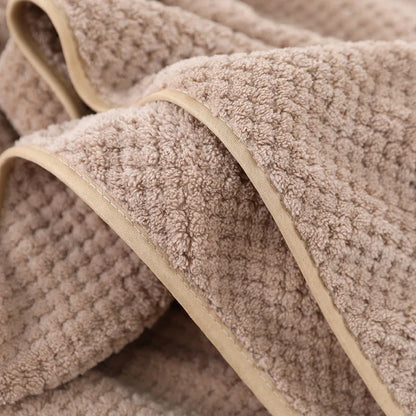 Boluoge large bath towel, thickened absorbent quick drying beach towel, coral fleece bath towel,  household adult towel