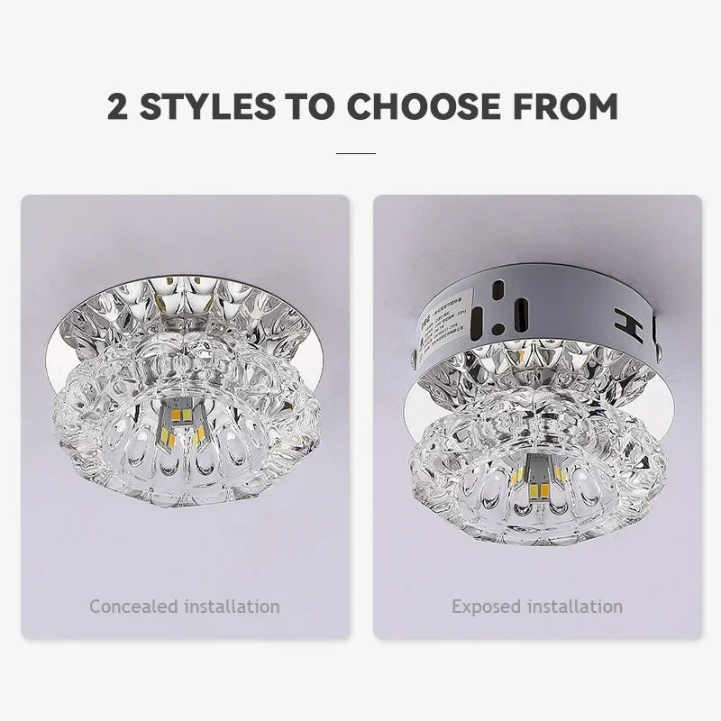 LED Ceiling Lamp for Aisle, Flush, Living Room, Crystal Corridor, Porch Light, Front Porch, Porch Light