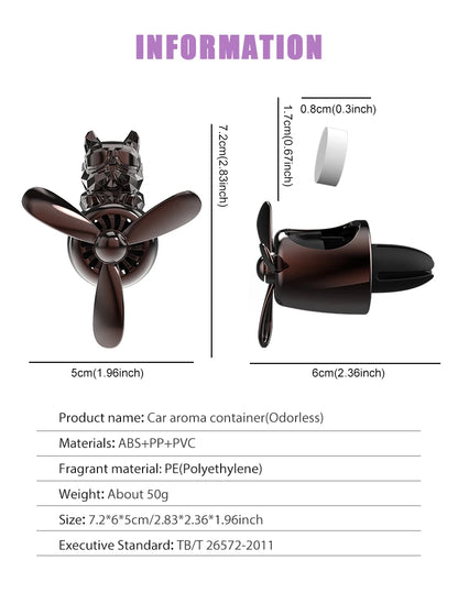 DIY perfume odorless ornaments airplane pilot bulldog car air fresheners decorations accessories aroma vent fragrance diffuser