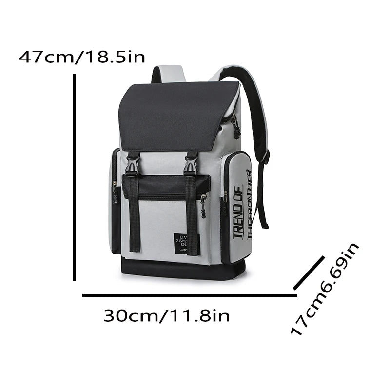 Large capacity backpack, men's backpack, men's leisure travel bag, computer backpack, middle school student, college student