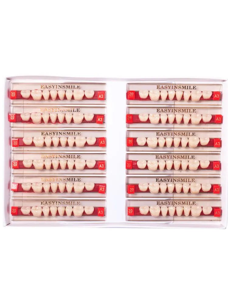 16/12 Sets/ Box Dental Teeth Anterior Posterior Polymer Denture acrylic Tooth A2 A3 2 Layers Dentistry Materials Education Model