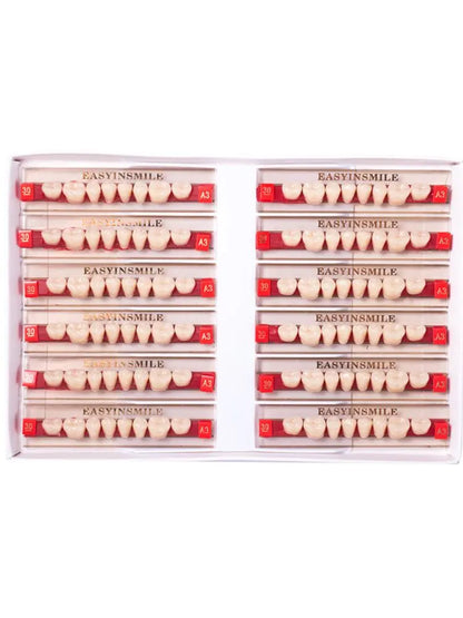 16/12 Sets/ Box Dental Teeth Anterior Posterior Polymer Denture acrylic Tooth A2 A3 2 Layers Dentistry Materials Education Model