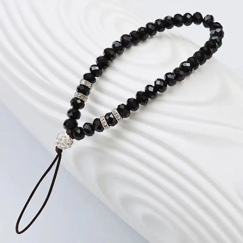 Phone Charm Wrist Strap Crystal Beads Key Lanyards Mobile Phone Straps Phone Lanyards Mobile Phone Chain Crystal Phone Straps