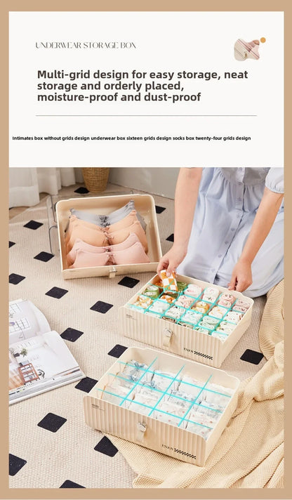 Organizer For Underwear Socks Bra Pants Scarf Tie Storage Box Wardrobe Drawer Organizers Foldable Case For Underwear Organizer