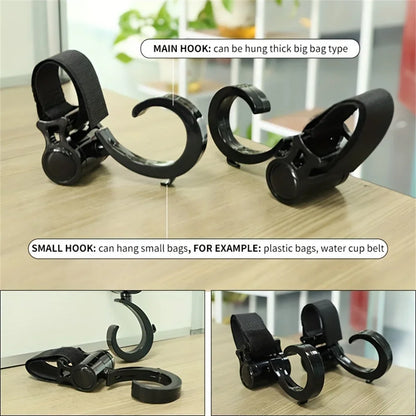 2PCS Pram Hook Baby Stroller Accessories Shopping Prop 360 Degree Rotating Hooks Stroller Hooks For Hanging Out