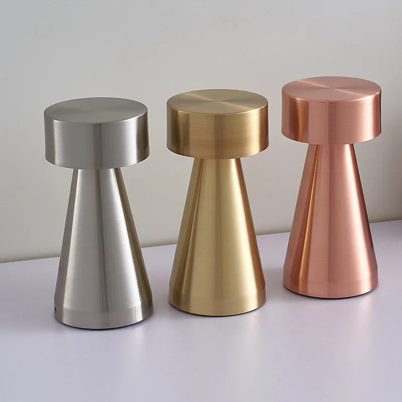 LED Touch Table Lamp Desktop Night Light Rechargeable Cordless Decor Lamp for Restaurant Hotel Bar Bedroom Bedside Light Lamp