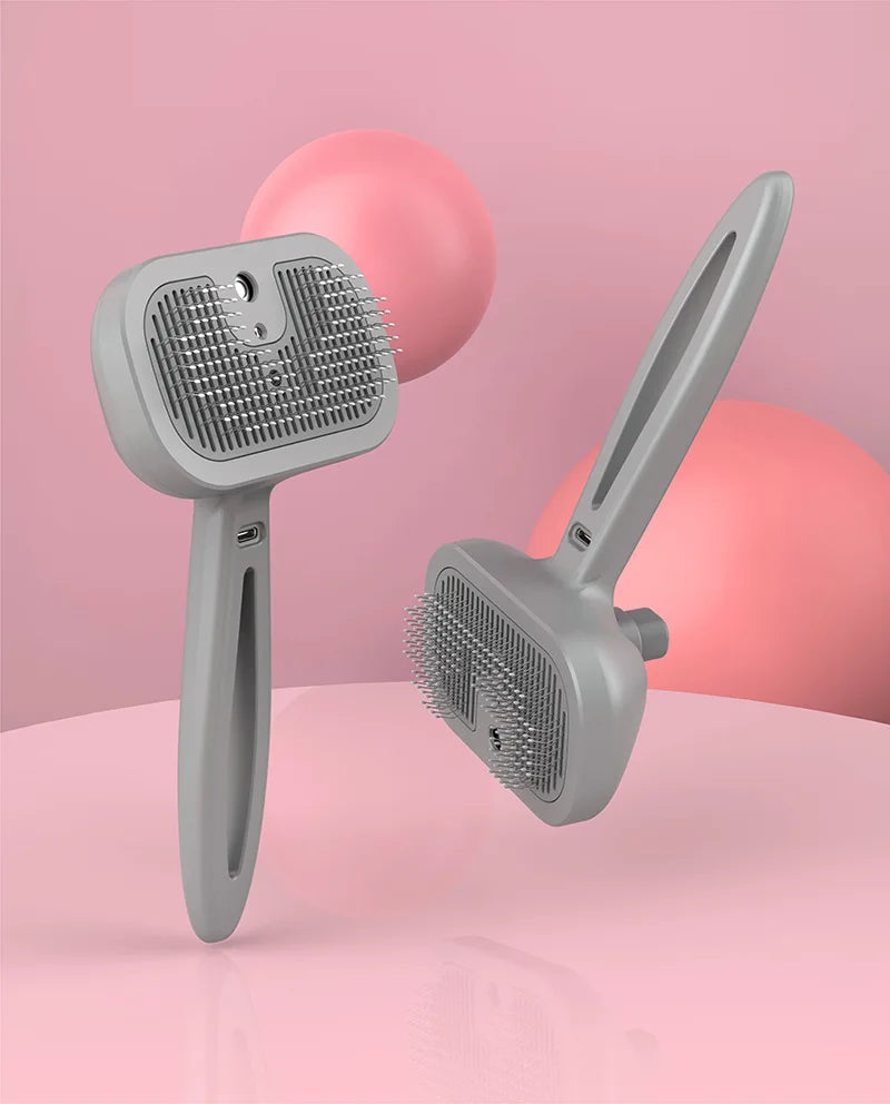Type-c Rechargeable Pet Spray Disinfection Self-cleaning Comb Pet Massage Comb Steam Brush for Hair Care