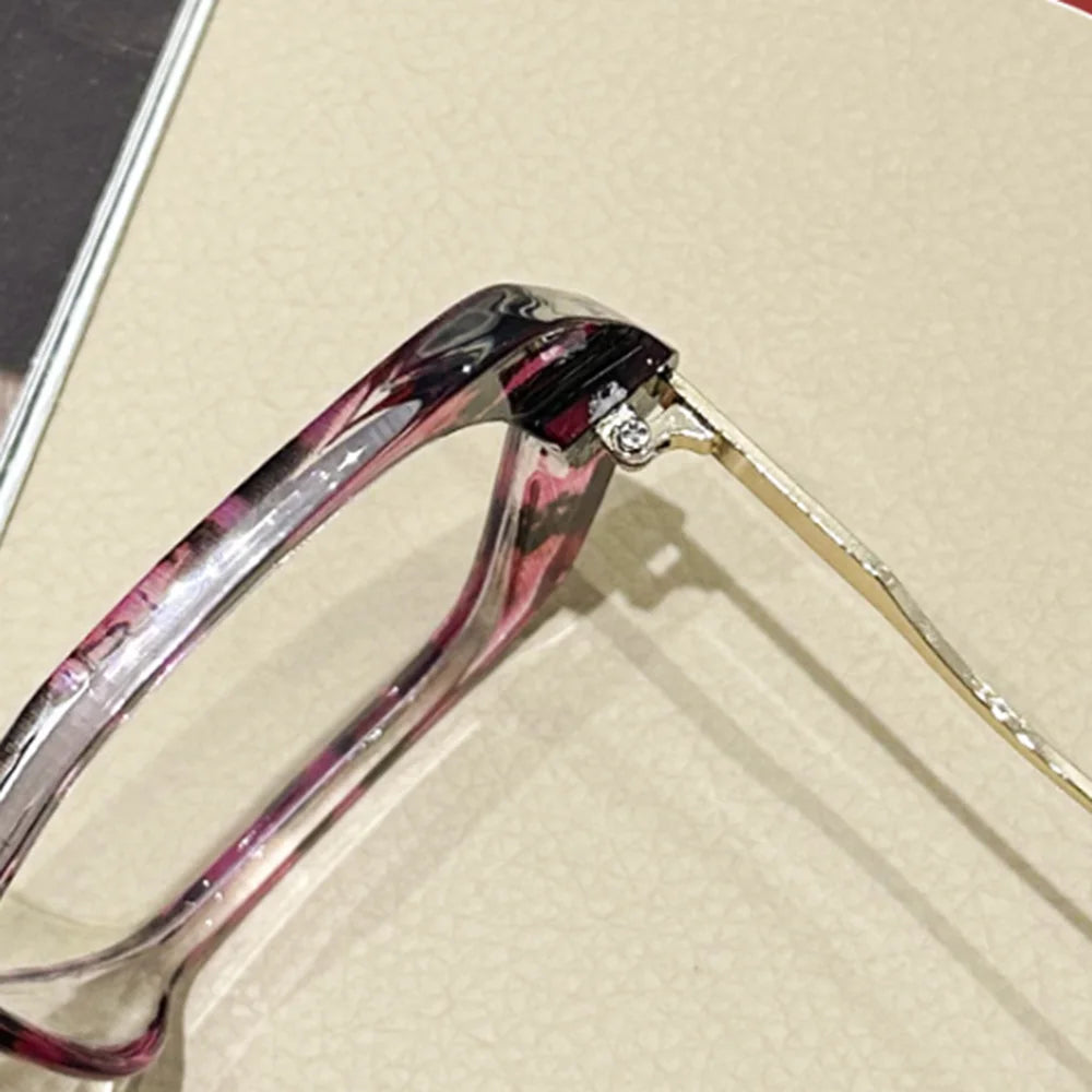 R57426 Trend Colorful Optical Glasses Frame Reading Spectacles Ladies Polygon Large Size Anti Blue Light Glass Prescription Glas