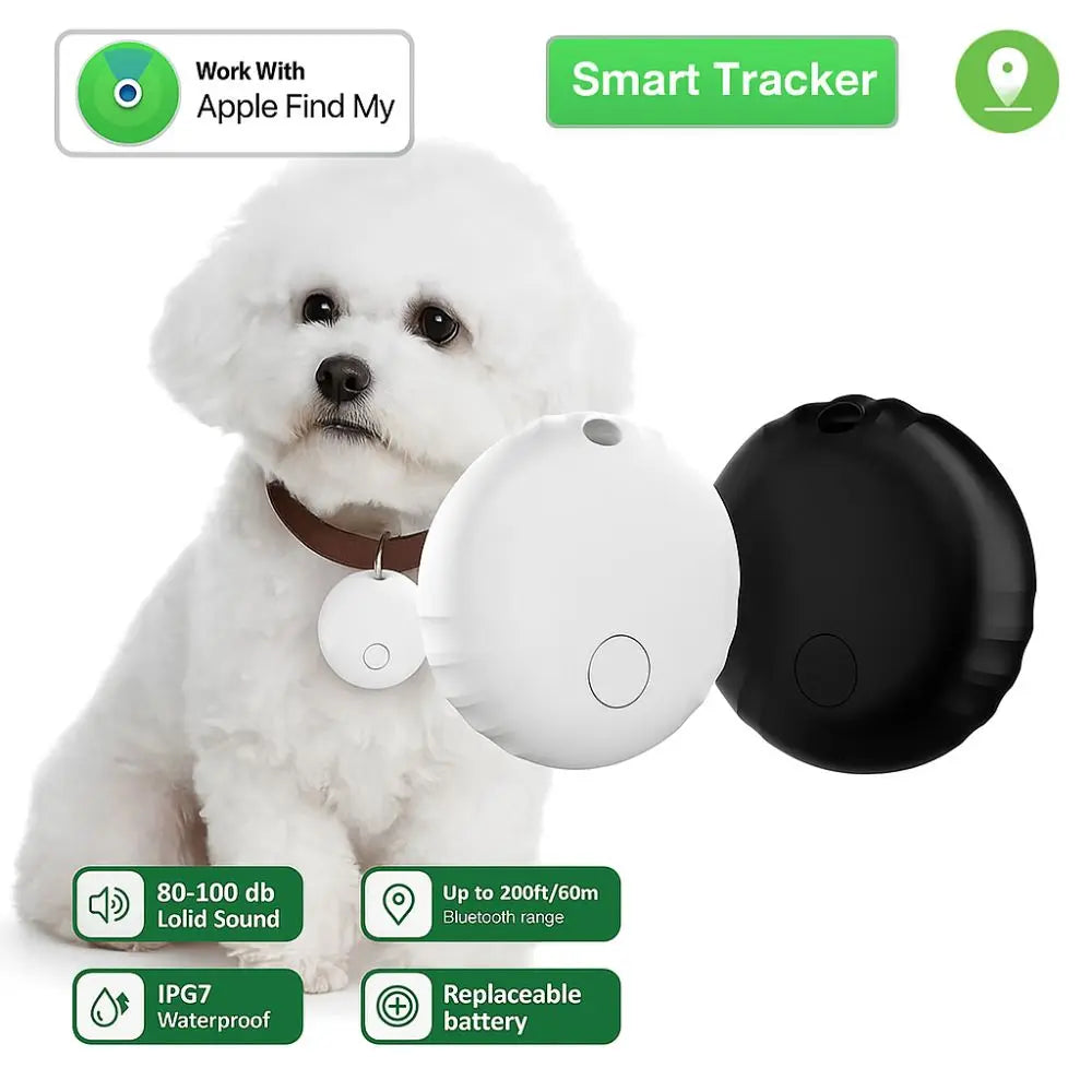 Mini Pet Smart GPS Tracker Portable Intelligent Dog Bluetooth Tracker Global Positioning Pet Anti-Lost Device for Bike Wallet