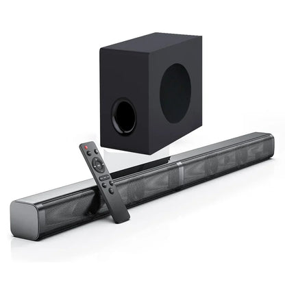 80W TV SoundBar 2.1 Bluetooth Speaker 5.0 Home Theater System 3D Surround Sound Bar Remote Control With Subwoofer For TV