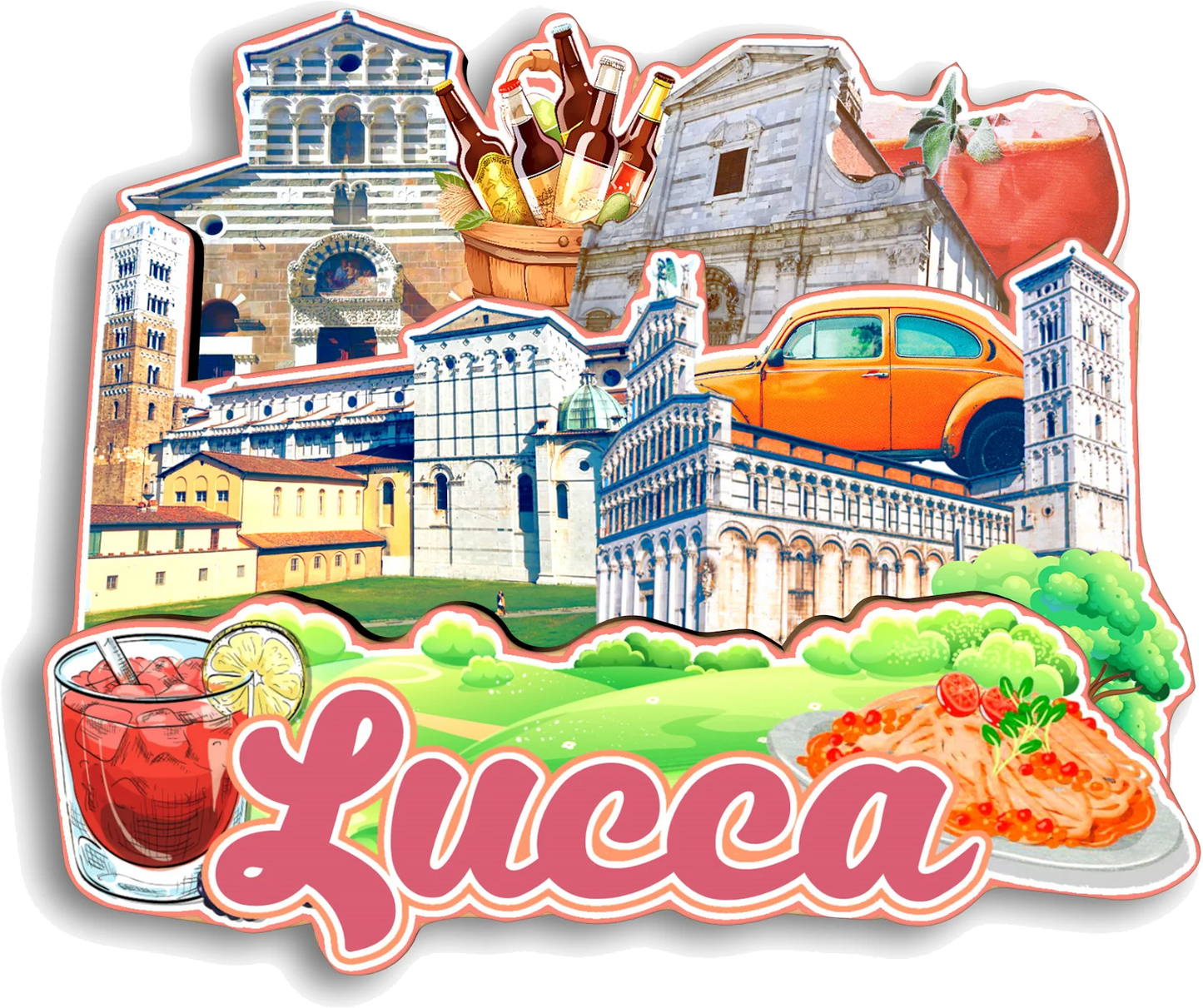 Bergamo Lucca Parma Modena Messina Livorno Matera Pescara Ferrara Italy Fridge Magnet Travel Souvenir Gift