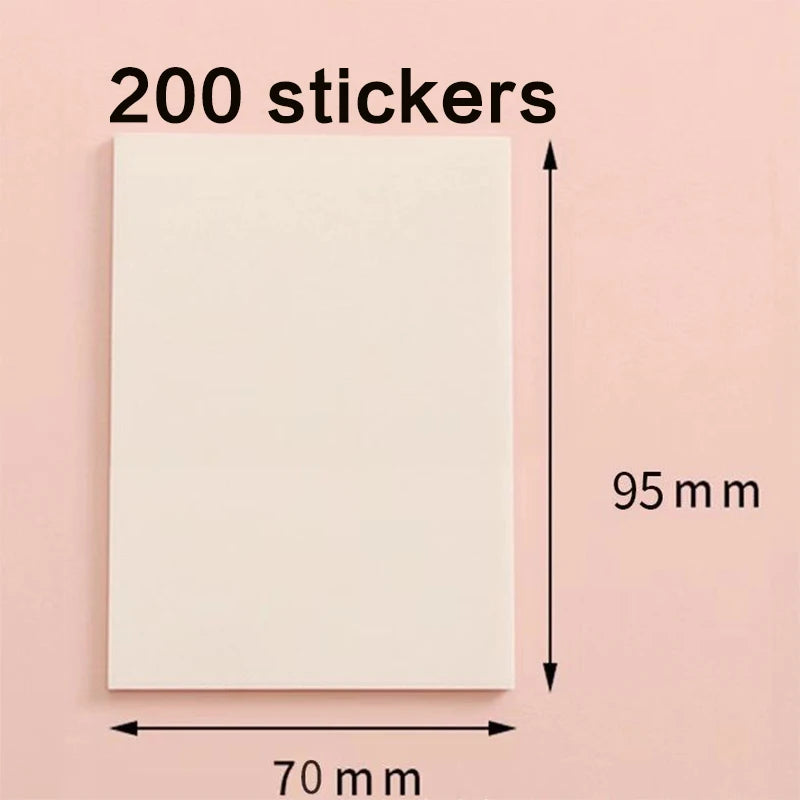 50/100 Sheets Sticky notes Reusable Transparent sticky notes Waterproof note paper for School office stationery Bookmark Marker