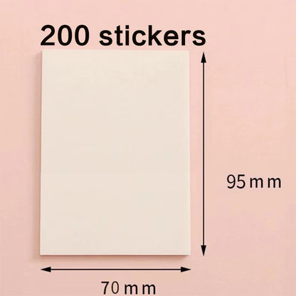 50/100 Sheets Sticky notes Reusable Transparent sticky notes Waterproof note paper for School office stationery Bookmark Marker