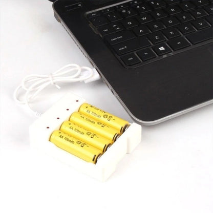 New high-speed USB 3/4 slot fast rechargeable battery charger short circuit protection AAA and AA rechargeable battery station