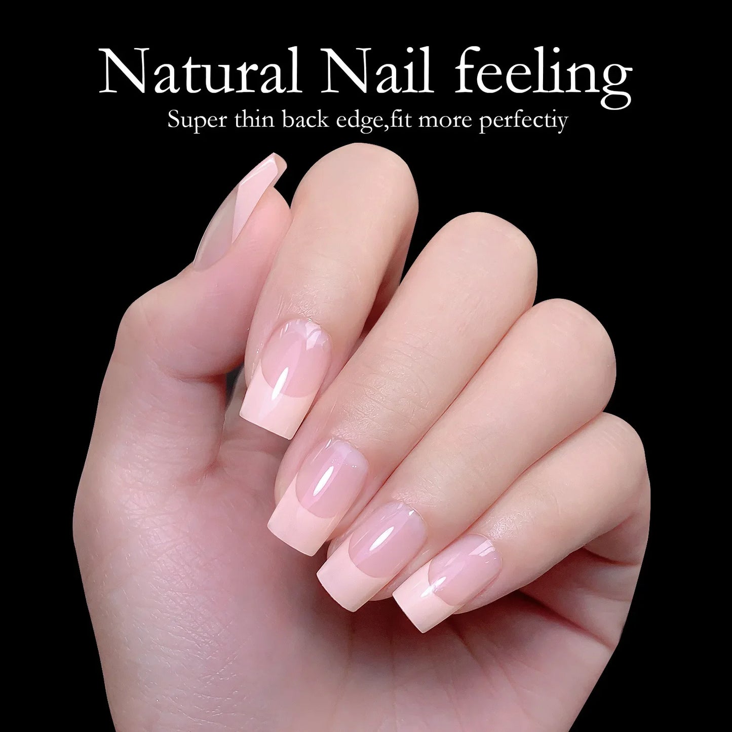 120pcs/Boxed Acrylic French False Nails Multicolor Square Almond Nail Tips Full Cover Removable Mixed Size Press On Nails