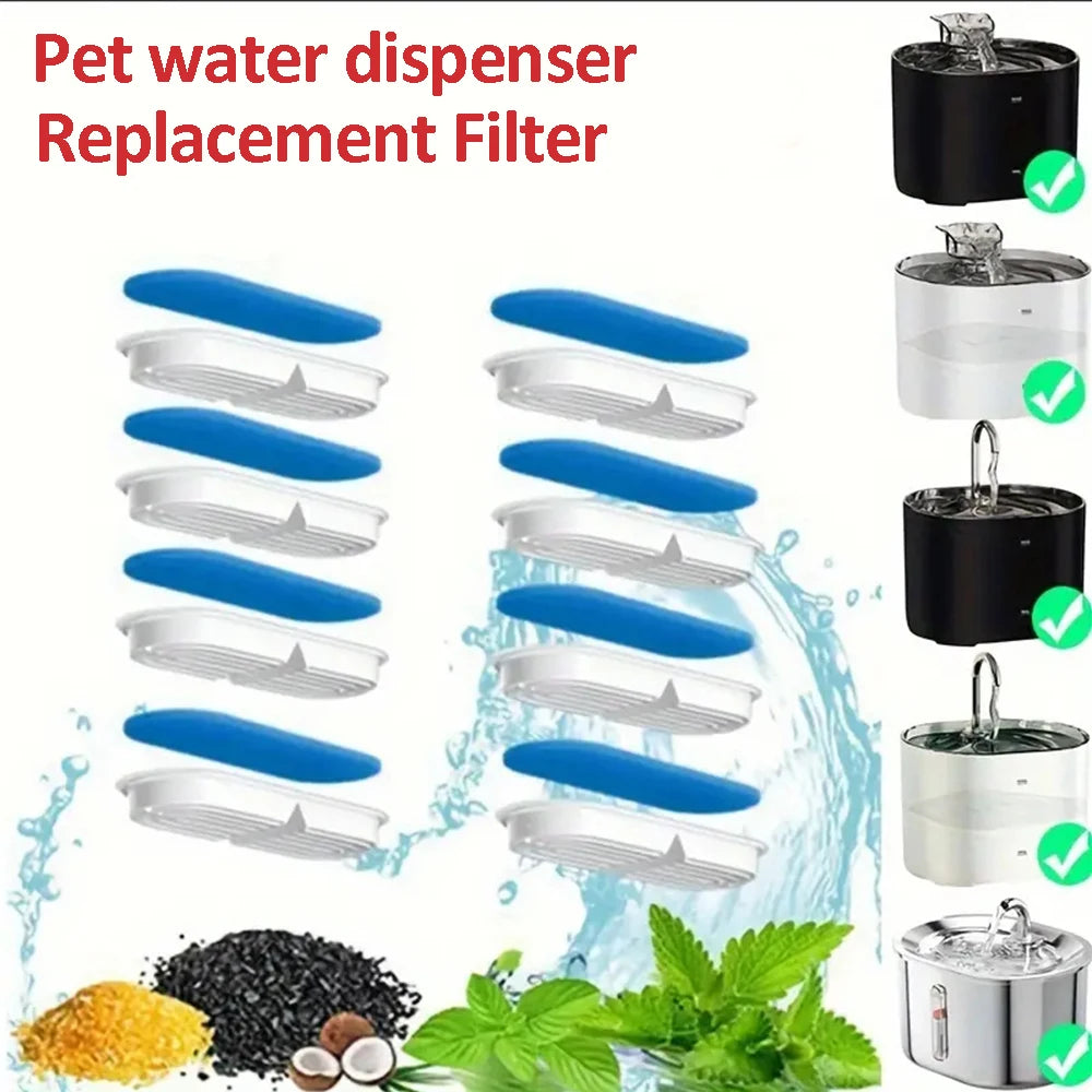 Cat Water Fountain Filters Pet Fountain Replacement Filter for Automatic Pet Cat Dog Water Fountain Dispenser Accessories