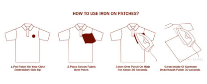 SKA Patches Embroidered Applique Sewing Label Clothes Stickers Apparel Ornament Badge Patch