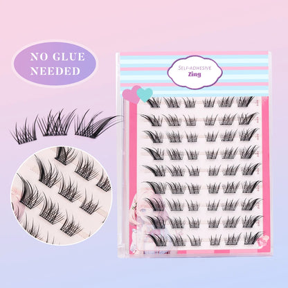 Lashprofessor Glue-Free DIY Self-adhesive False Eyelashes Self-adhesive Reusable DIY Segmented Lashes No-Glue DIY Cluster Lashes