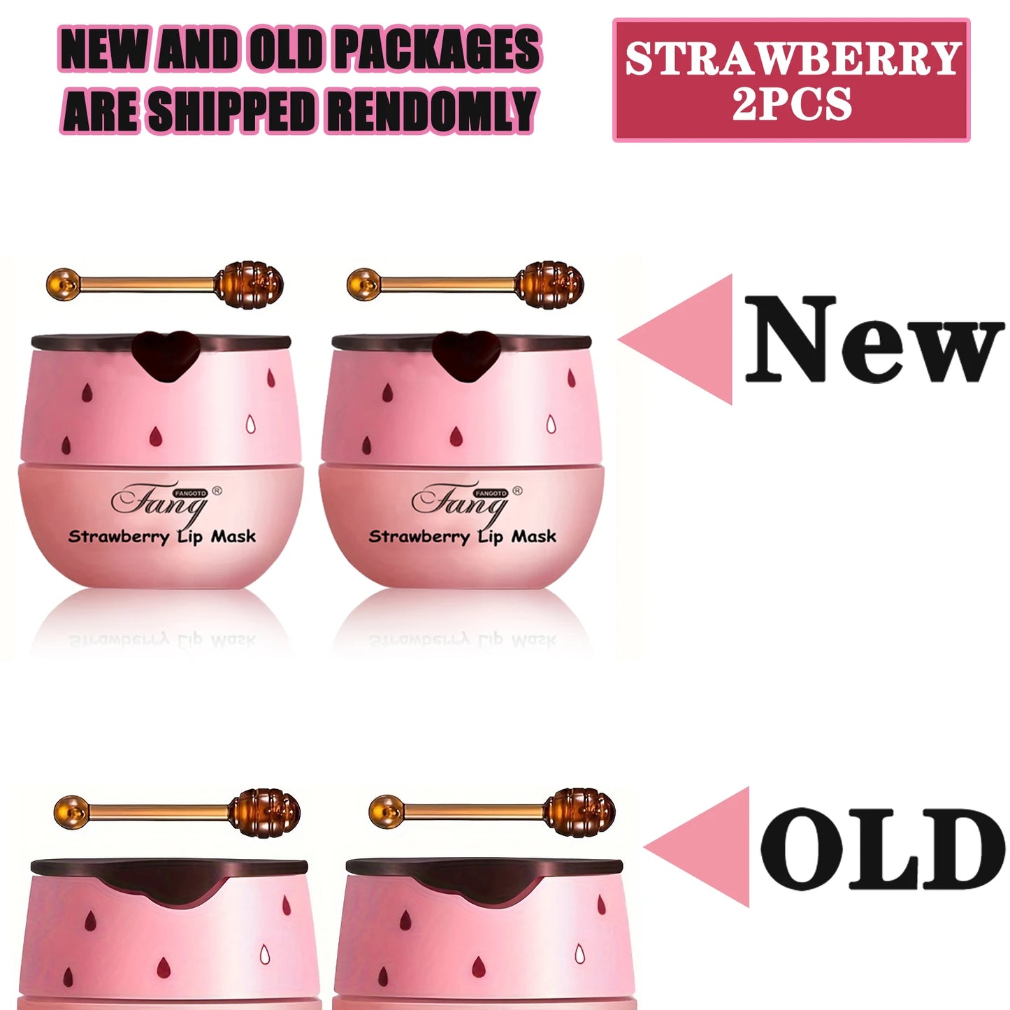 2 Pack Bee Balm Lip Balm, Exfoliating & Hydrating & Prevention Dry and Cracked Lip Scrubs Lip Sleeping Mask Reduces Lip Lines