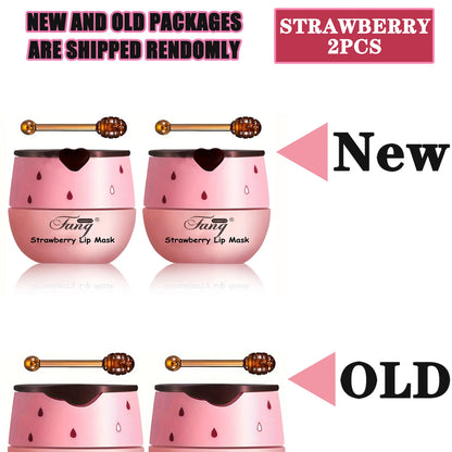 2 Pack Bee Balm Lip Balm, Exfoliating & Hydrating & Prevention Dry and Cracked Lip Scrubs Lip Sleeping Mask Reduces Lip Lines