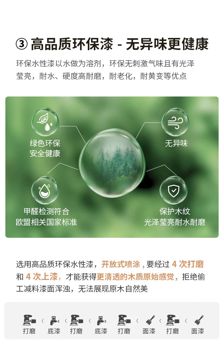 Solid wood bed 1.8 meters double  master bedroom Nordic room modern simple single bed 1.2m 1.5m