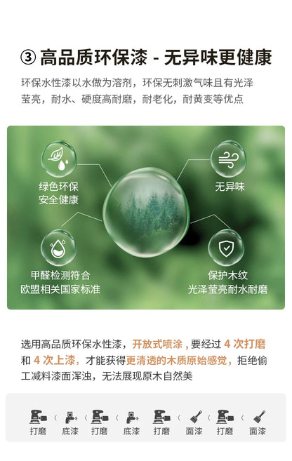 Solid wood bed 1.8 meters double  master bedroom Nordic room modern simple single bed 1.2m 1.5m