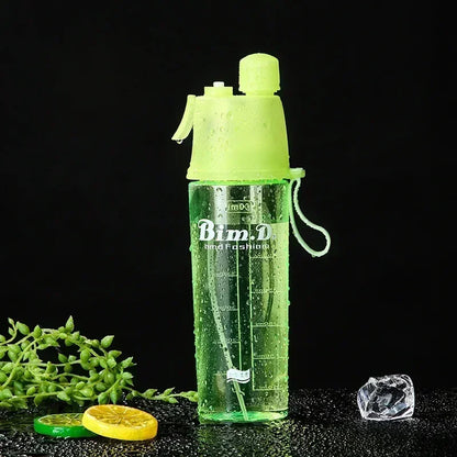 Plastic Spray Cup Summer Outdoor Sports Water Bottle Hydration Cooling Spray Cup Travel Portable Water Cup Gift Cups