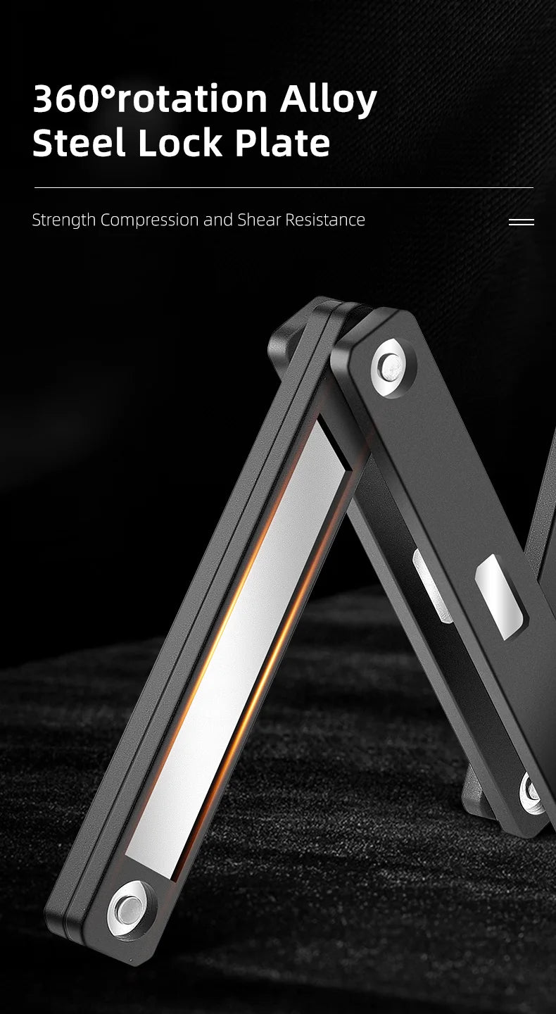 WEST BIKING Foldable Bicycle Lock Security Anti-theft Cycling Lock MTB Road Bicycle Accessories Scooter Electric Bike Chain Lock